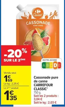 Carrefour - Classic Cassonade Pure De Canne offre à 1,69€ sur Carrefour Market