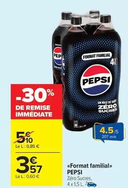 Pepsi - Format familial offre à 3,57€ sur Carrefour Market
