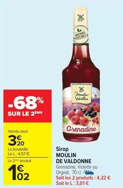 Moulin De Valdonne - Sirop offre à 3,2€ sur Carrefour Market