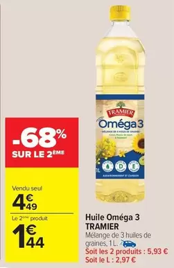 Tramier - Huile Oméga 3 offre à 4,49€ sur Carrefour Market