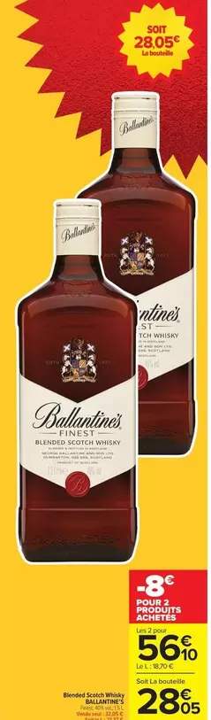 Ballantine's - Vino Tinto Roble offre à 28,05€ sur Carrefour Market