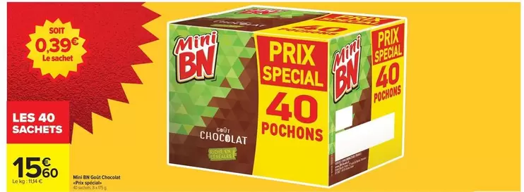 Les 40 Sachets offre à 15,6€ sur Carrefour Market