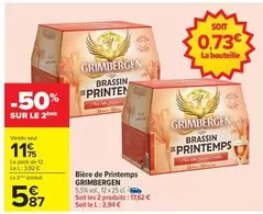 Grimbergen - Bière De Printemps offre à 11,75€ sur Carrefour Drive