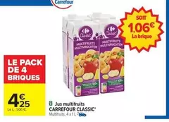 Carrefour - Jus Multifruits offre à 4,25€ sur Carrefour Drive
