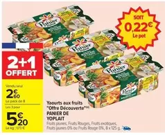 Yoplait - Yaourts Aux Fruits "Offre Découverte" Panier offre à 2,6€ sur Carrefour Drive