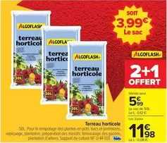 Algoflash - Terreau Horticole offre à 5,99€ sur Carrefour Drive