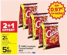 Vico - Curly Cacahuète "format Familial" offre à 2,9€ sur Carrefour Drive