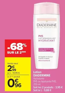 Diadermine - Lotion offre à 2,99€ sur Carrefour Drive