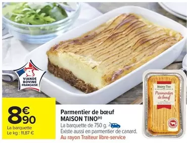 Parmentier -  De Boeuf offre à 8,9€ sur Carrefour Drive