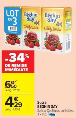 Sucre offre à 4,29€ sur Carrefour Drive