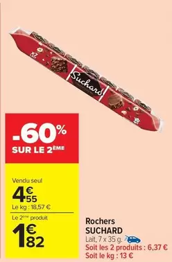 Suchard - Rochers offre à 4,55€ sur Carrefour Drive