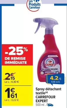 Carrefour - Spray Détachant Textile offre à 1,61€ sur Carrefour Drive