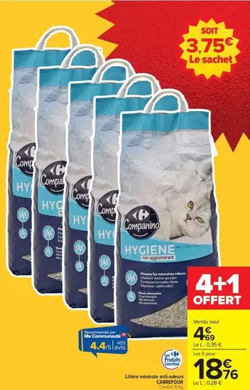Carrefour - Litière "mémémémé" offre à 4,69€ sur Carrefour Drive