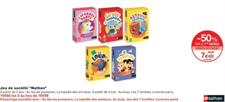 Nathan - Jeu De Société offre à 9,99€ sur Monop'