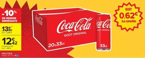 Coca - Original offre à 12,42€ sur Carrefour Express