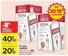 Sobieski - Vodka offre à 20,15€ sur Carrefour Express