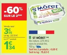 St Moret - Bio Nature offre à 3,35€ sur Carrefour Express