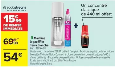 Sodastream - Machine À Gazéifier Terra Blanche offre à 54€ sur Carrefour Express