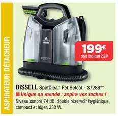 Bissell - Aspirateur Détacheur Spotclean Pet Select offre à 199€ sur Copra