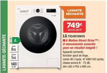 LG - Lavante-Sèchante F854B16WHS  offre à 749€ sur Copra