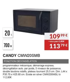 Candy - CMW20SMB  offre à 109,99€ sur Copra
