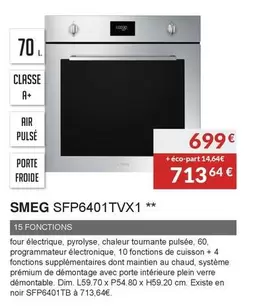 Smeg - Four Pyrolyse SFP6401TVX1  offre à 699€ sur Copra