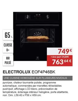 Electrolux - Four Pyrolyse EOF4P46BK  offre à 749€ sur Copra