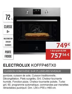 Electrolux - Four Pyrolyse KOFFP46TX0 offre à 749€ sur Copra