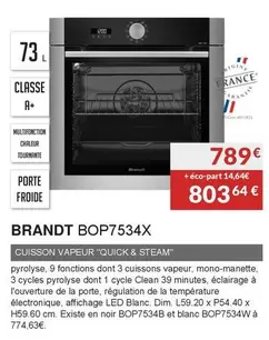 Brandt - BOP7534X offre à 789€ sur Copra