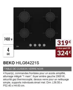 Beko -  HILG64221S  offre à 319€ sur Copra