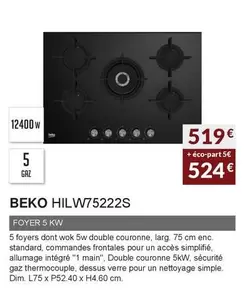 Beko - HILW75222S  offre à 519€ sur Copra