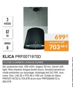 Elica - PRF0071970D  offre à 699€ sur Copra
