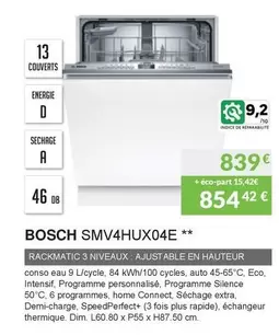 Bosch - SMV4HUX04E  offre à 839€ sur Copra