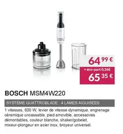Bosch - MSM4W220 offre à 64,99€ sur Copra