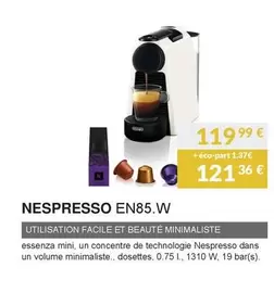 Nespresso - EN85 W offre à 119,99€ sur Copra