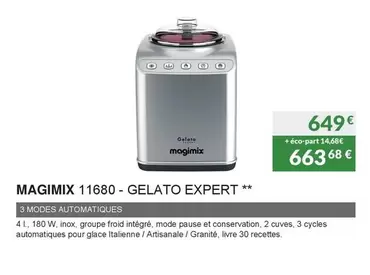 Magimix - Gelato Expert offre à 649€ sur Copra