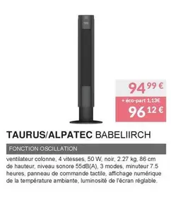 Taurus/Alpatec - BABELIIRCH  offre à 94,99€ sur Copra