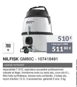 Nilfisk - GM80C - 107418491 offre à 510€ sur Copra