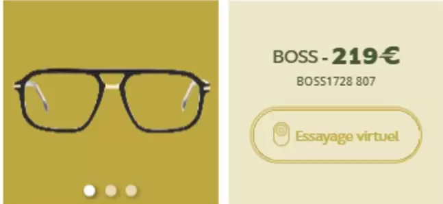 Boss1728 807 offre à 219€ sur Le Collectif des Lunetiers