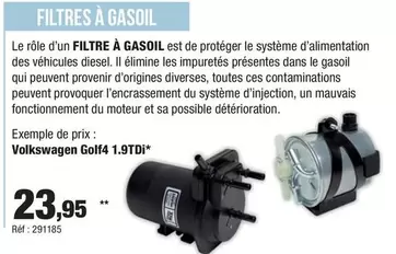 Filters A Gasoil  offre à 23,95€ sur Autobacs