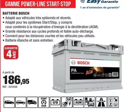 Bosch - Batterie offre à 186,95€ sur Autobacs