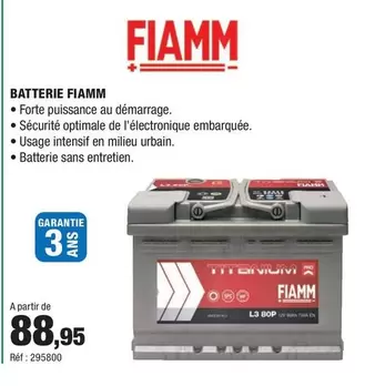 Fiamm - Batterie  offre à 88,95€ sur Autobacs
