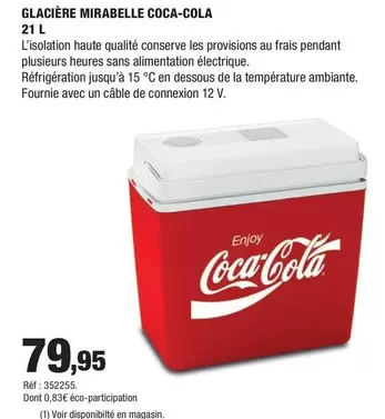 Glacière Mirabelle Coca Cola offre à 79,95€ sur Autobacs