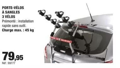 Porte-velos A Sangles 3 Velos offre à 79,95€ sur Autobacs