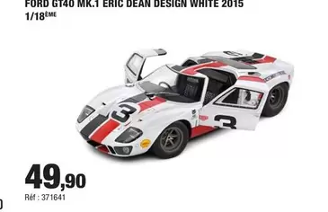 Ford GT40 MK.1 Eric Dean Design White 2015 1/18Eme offre à 49,9€ sur Autobacs