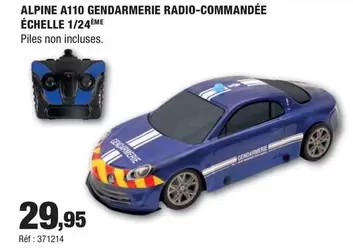 Alpine A110 Gendarmerie Radio-Commandée Échelle 1/24 offre à 29,95€ sur Autobacs