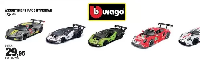 Burago - Assortiment Race Hypergar offre à 29,95€ sur Autobacs