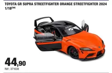Toyota Gr Supra Streetfighter Orange Streetfighter 2024 1/18 offre à 44,9€ sur Autobacs
