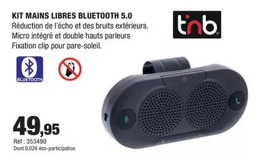 Kit Mains Libres Bluetooth 5,0 offre à 49,95€ sur Autobacs