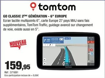 TomTom - Go Classic 2 Eme Génération - 6" Europe offre à 159,95€ sur Autobacs